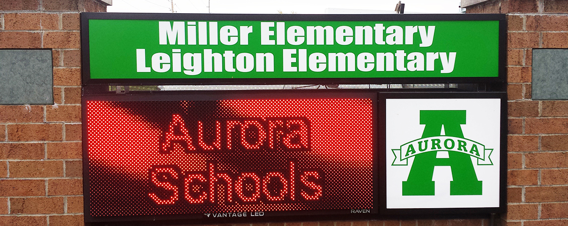 Aurora-Schools - By Akers Signs