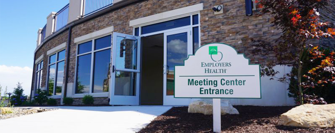 Employers Health Meeting Center Entrance Directional Sign - By Akers Signs