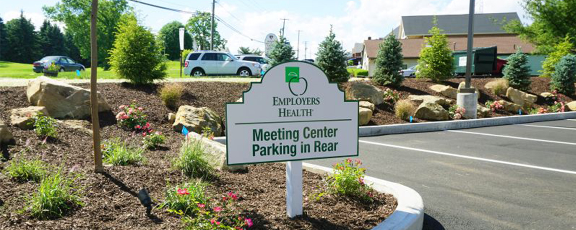 Employers Health Parking Directional Sign - By Akers Signs