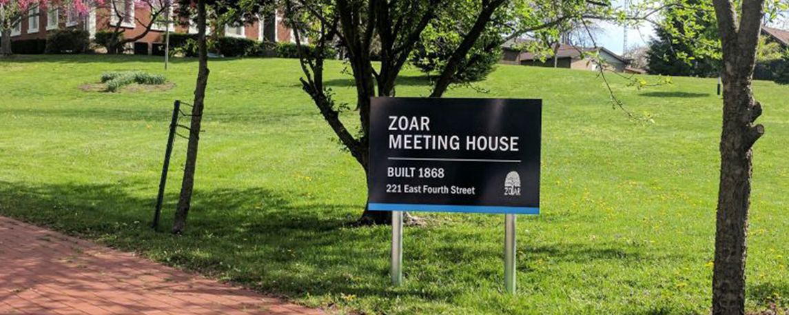 Ohio Historical Society Zoar Meeting House - By Akers Signs