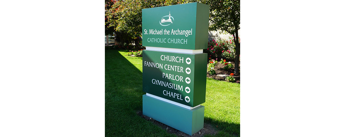 St. Michael's Monument Directional Sign - By akerssigns